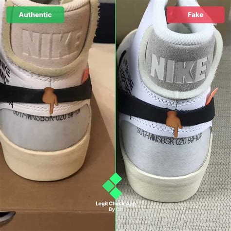 off white mid blazer fake